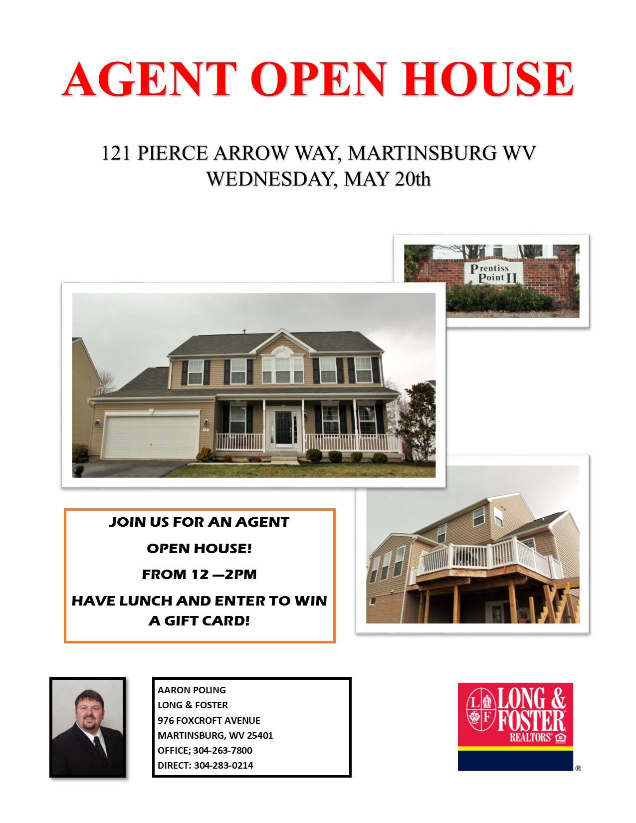 AGENT OPEN HOUSE TODAY 5/20/15 From 122pm